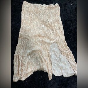 Nine West Tan and Cream Patterned Skirt